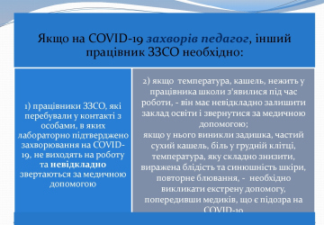 Дії у випадку захворювання на COVID-19
