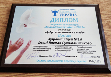 ІІ місце у Національному конкурсі «Благодійна Україна - 2021»