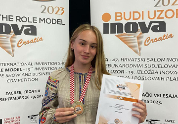 Вітаємо Сичук Аліну 11-Б із перемогою в престижному інтелектуальному конкурсі INOVA (м.Загреб)