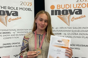 Вітаємо Сичук Аліну 11-Б із перемогою в престижному інтелектуальному конкурсі INOVA (м.Загреб)